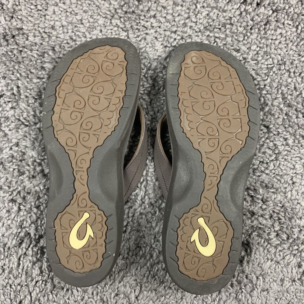 OluKai Ohana - W Brown Comfort Flip Flop Beach Sandal Women's Size 9 - Picture 7 of 8